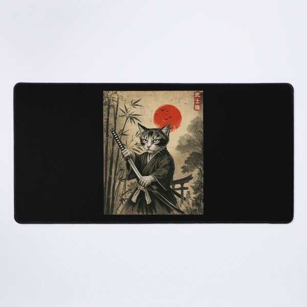 Item preview, Samurai Cat Vintage Japanese designed and sold by charoen-design.