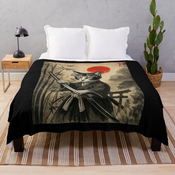 Item preview, Samurai Cat Vintage Japanese designed and sold by charoen-design.