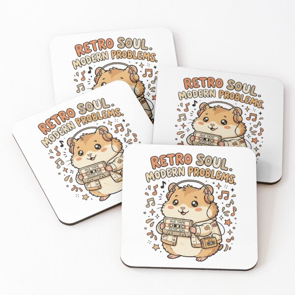 Item preview, Cute Hamster Retro Soul Modern Problems Shirt — Kawaii Doodle Cassette Tape Vintage Music Gift designed and sold by MaynyStudio.