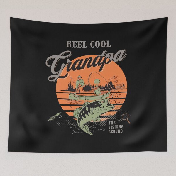 Item preview, Reel Cool Grandpa Fishing Legend Vintage designed and sold by ActuallyVen.
