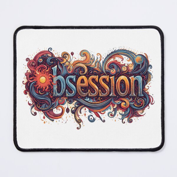 Item preview, Obsession | Psychedelic Typography Art Nouveau Design designed and sold by Vvmd.