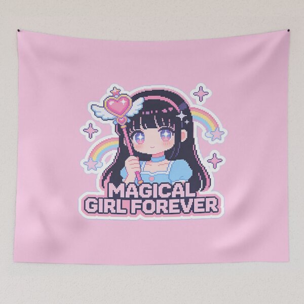 Item preview, Magical Girl Forever - Cute Pixel Art Anime Sticker designed and sold by PotionPixelArt.