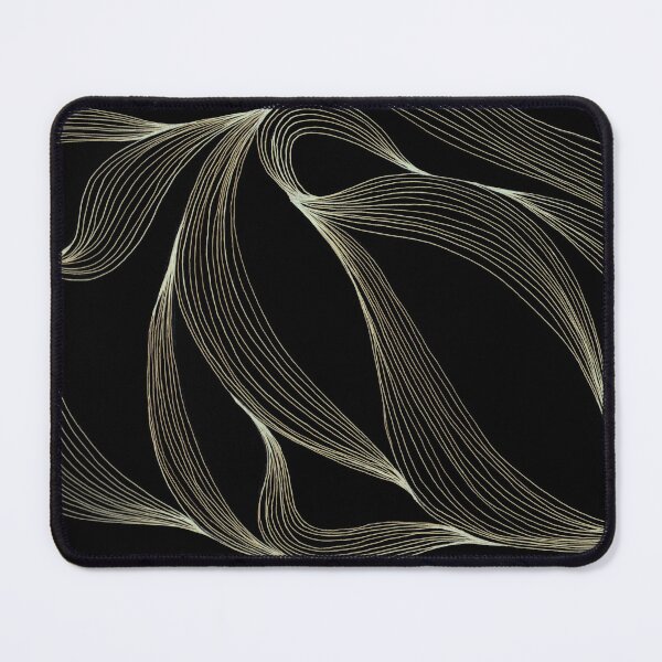 Item preview, Gold Ribbon Flow — Minimalist Black and Gold Abstract designed and sold by SaharArtwork.