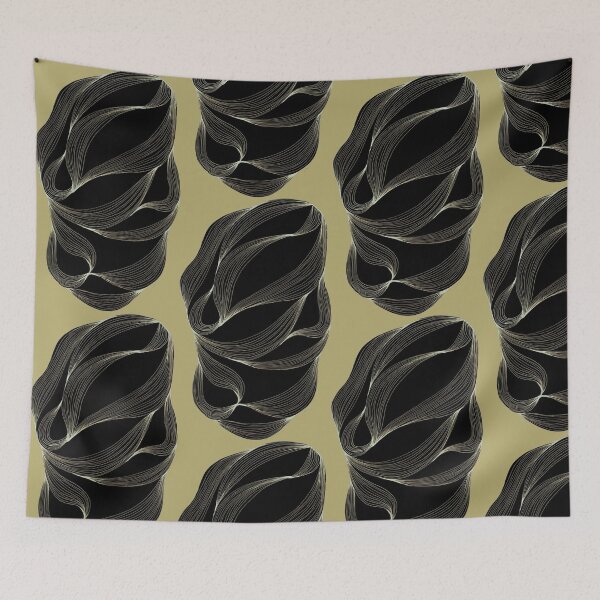 Item preview, Gold Ribbon Flow — Minimalist Black and Gold Abstract designed and sold by SaharArtwork.