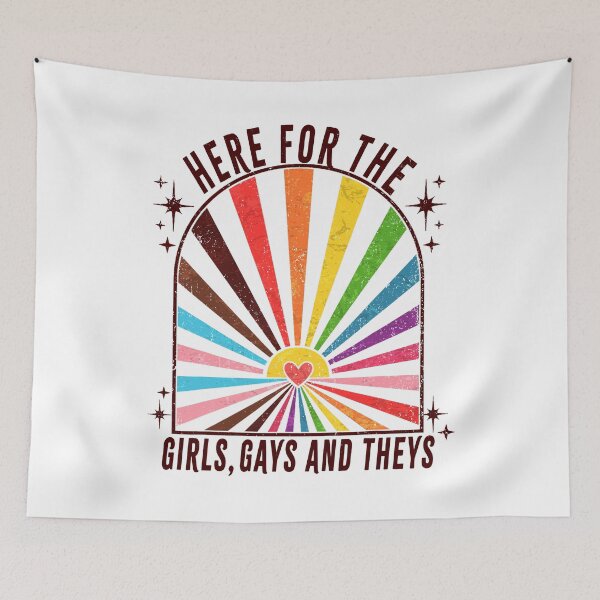 Item preview, Here For The Girls Gays And Theys designed and sold by elongatedjazz.