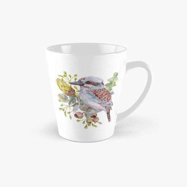 Item preview, Australian Kookaburra Watercolour Illustration with Native Florals designed and sold by Sketchbook Designs.