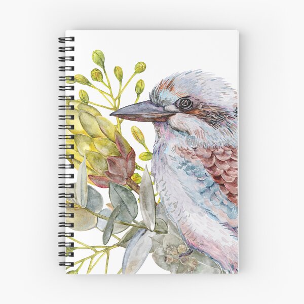 Item preview, Australian Kookaburra Watercolour Illustration with Native Florals designed and sold by Sketchbook Designs.