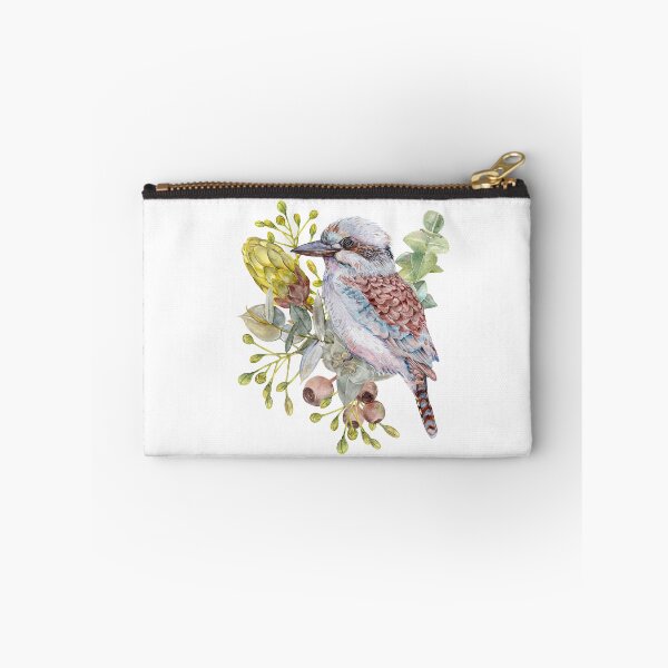 Item preview, Australian Kookaburra Watercolour Illustration with Native Florals designed and sold by Sketchbook Designs.