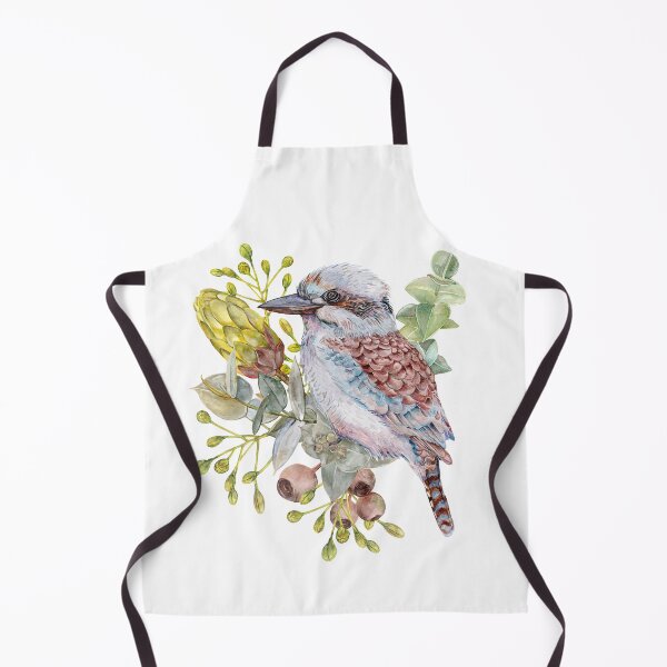 Item preview, Australian Kookaburra Watercolour Illustration with Native Florals designed and sold by Sketchbook Designs.