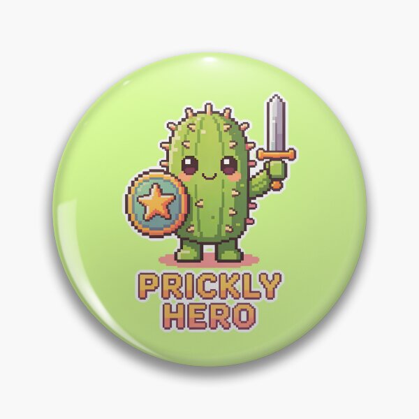 Item preview, Prickly Hero - Cute Pixel Art Cactus Knight designed and sold by PotionPixelArt.