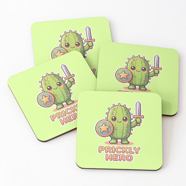 Item preview, Prickly Hero - Cute Pixel Art Cactus Knight designed and sold by PotionPixelArt.