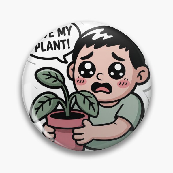 Item preview, Anxious Plant Parent Sticker - Cute Worried Gardener Hugging Dying Plant Kawaii designed and sold by AVACL0.