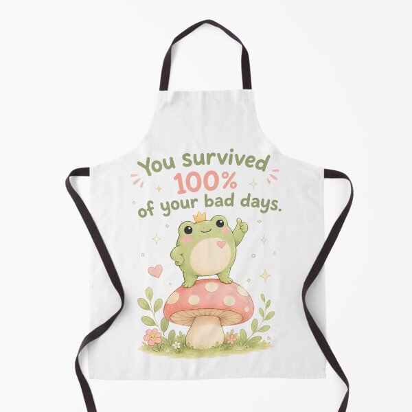 Item preview, You Survived One Hundred Percent of Your Bad Days Cute Positive Motivational Typography Design designed and sold by ArtsyGlaze.