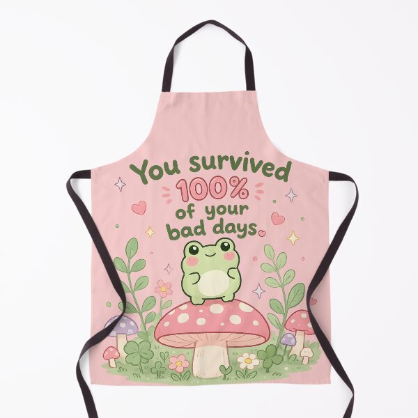 Item preview, You Survived One Hundred Percent of Your Bad Days Cute Positive Motivational Typography Design designed and sold by ArtsyGlaze.