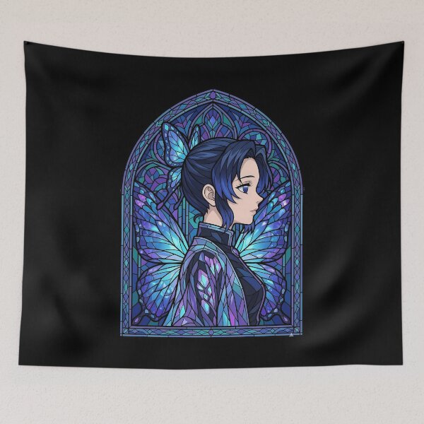Item preview, Shinobu Kocho Demon Slayer Butterfly Stained Glass designed and sold by mildaclairmo.