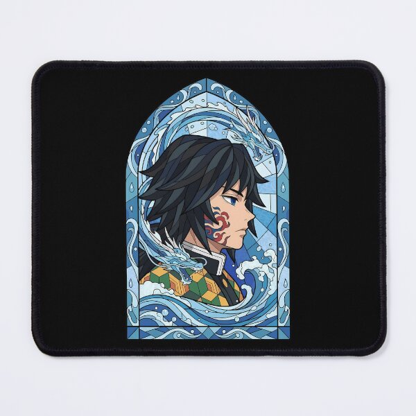 Item preview, Giyu Tomioka Demon Slayer Water Dragon Stained Glass designed and sold by mildaclairmo.