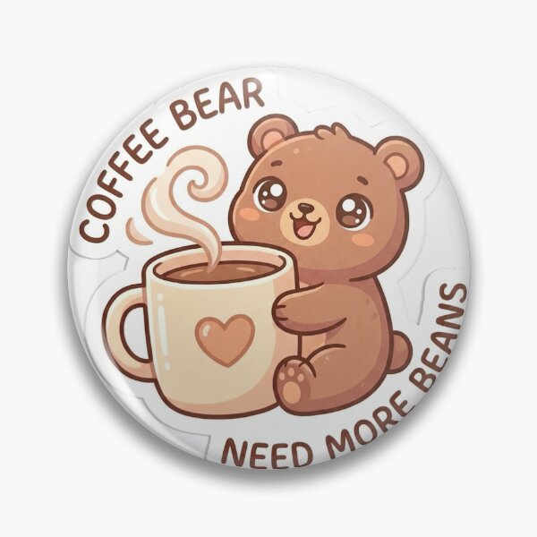 Item preview, Coffee Bear Need More Beans Cute Kawaii Sticker designed and sold by Stekooo.