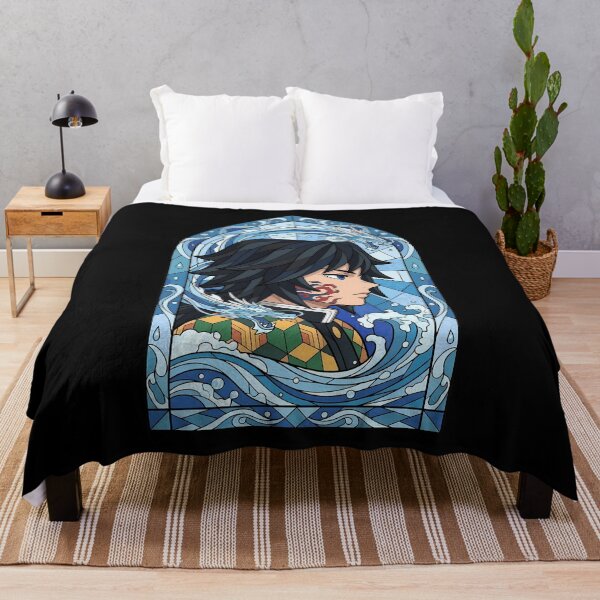 Item preview, Giyu Tomioka Demon Slayer Water Dragon Stained Glass designed and sold by mildaclairmo.