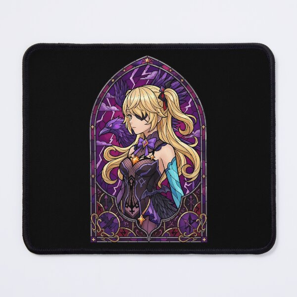 Item preview, Fischl Genshin Impact Raven Purple Stained Glass designed and sold by mildaclairmo.