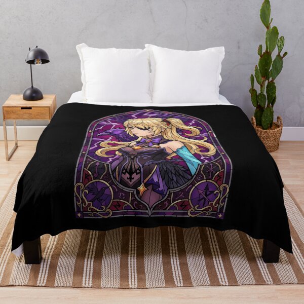 Item preview, Fischl Genshin Impact Raven Purple Stained Glass designed and sold by mildaclairmo.