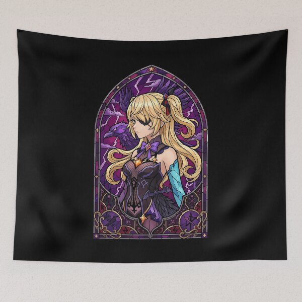 Item preview, Fischl Genshin Impact Raven Purple Stained Glass designed and sold by mildaclairmo.