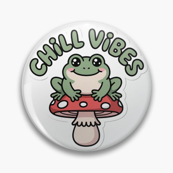 Item preview, Happy Frog Mushroom Sticker - Kawaii Cute Frog Sitting on Toadstool Die-Cut Decal designed and sold by AVACL0.