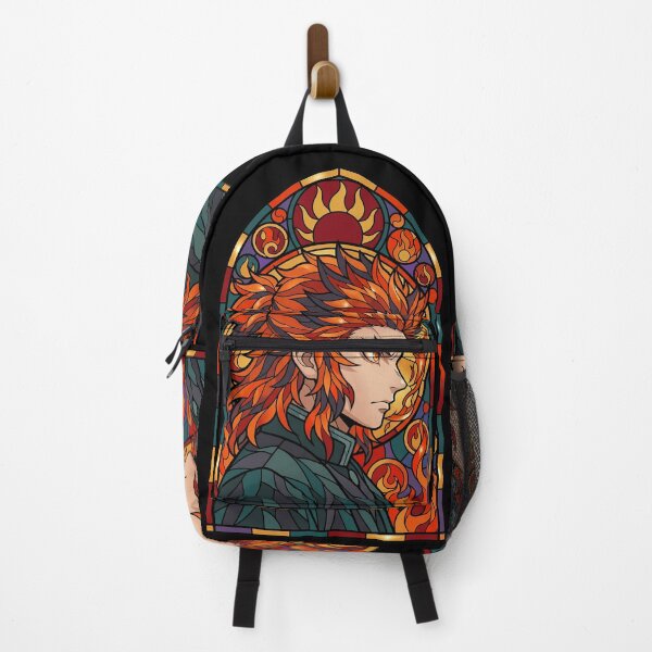 Item preview, Kyojuro Rengoku Demon Slayer Fire Halo Stained Glass designed and sold by mildaclairmo.