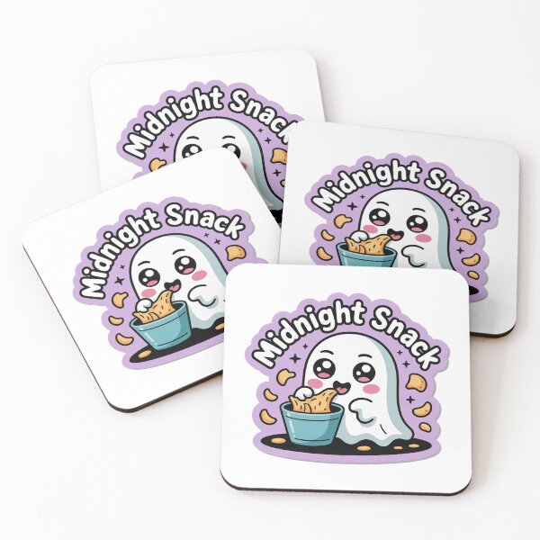 Item preview, Midnight Snack Ghost Cute 3am Chips Sticker - Kawaii Funny Spooky Design designed and sold by AVACL0.