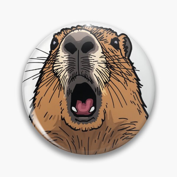 Item preview, Screaming Capybara Meme Sticker designed and sold by redblink store.