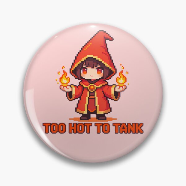 Item preview, Too Hot To Tank - Cute Pixel Art Fire Mage designed and sold by PotionPixelArt.