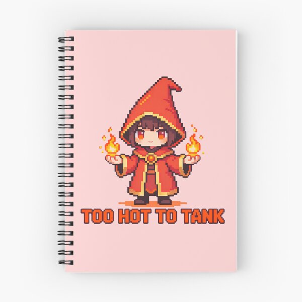 Item preview, Too Hot To Tank - Cute Pixel Art Fire Mage designed and sold by PotionPixelArt.