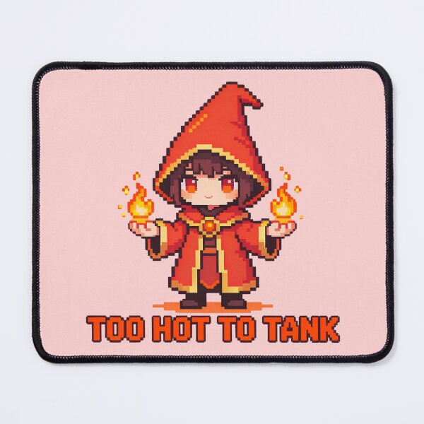 Item preview, Too Hot To Tank - Cute Pixel Art Fire Mage designed and sold by PotionPixelArt.