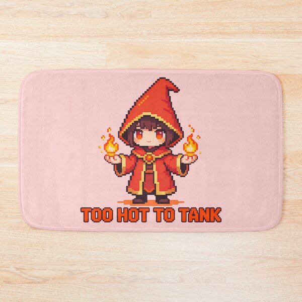 Item preview, Too Hot To Tank - Cute Pixel Art Fire Mage designed and sold by PotionPixelArt.