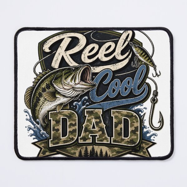 Item preview, Fun and Outdoorsy Camo "Reel Cool Dad" Fishing theme designed and sold by BackwoodsFeral.