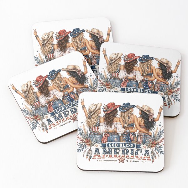 Item preview, A cute and charming patriotic Country Girls God Bless America designed and sold by BackwoodsFeral.