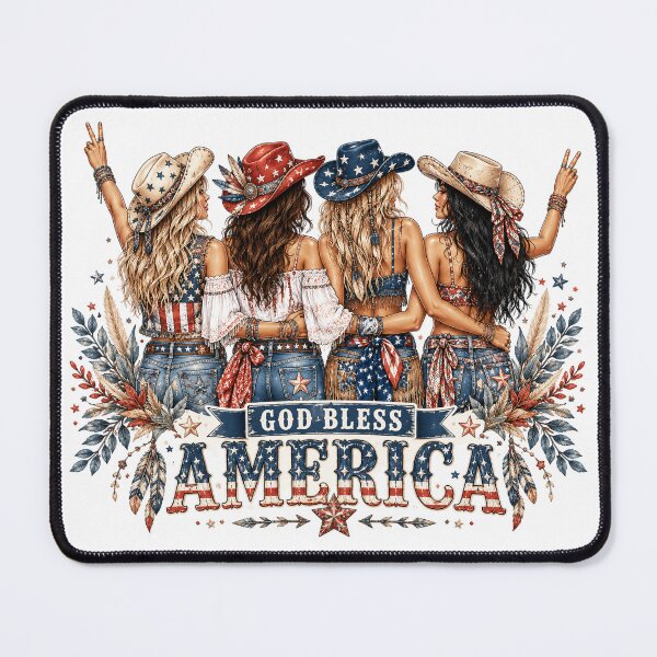 Item preview, A cute and charming patriotic Country Girls God Bless America designed and sold by BackwoodsFeral.