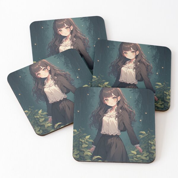 Item preview, Anime girl in a dark jungle designed and sold by ArtsJulian.