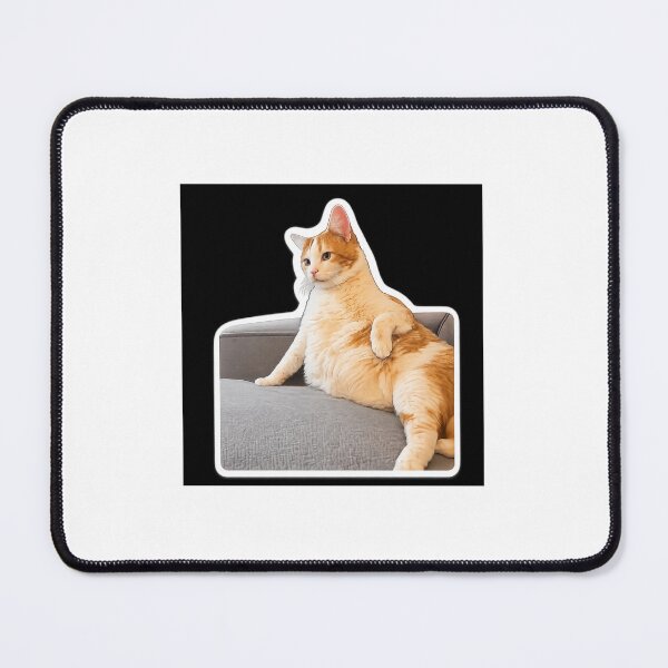 Item preview, Funny Fat Cat Lounging Meme Sticker – Chonky Cat Boss Vibes Gift designed and sold by wamdahcreative.