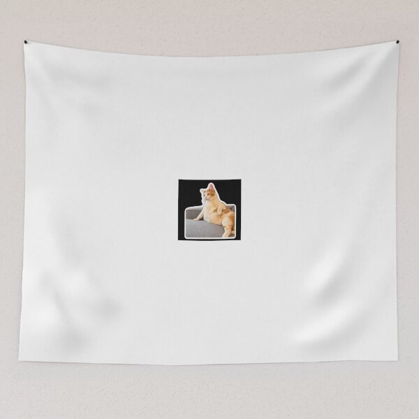Item preview, Funny Fat Cat Lounging Meme Sticker – Chonky Cat Boss Vibes Gift designed and sold by wamdahcreative.