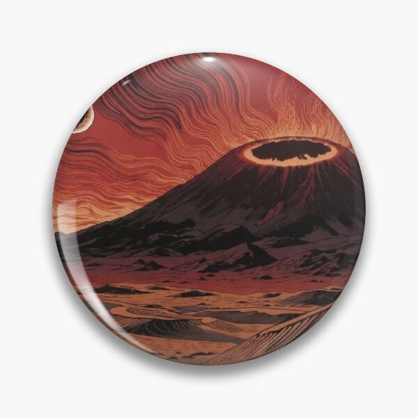 Item preview, Mars volcanic eruption | Dramatic red planet landscape  designed and sold by Joammiyon.