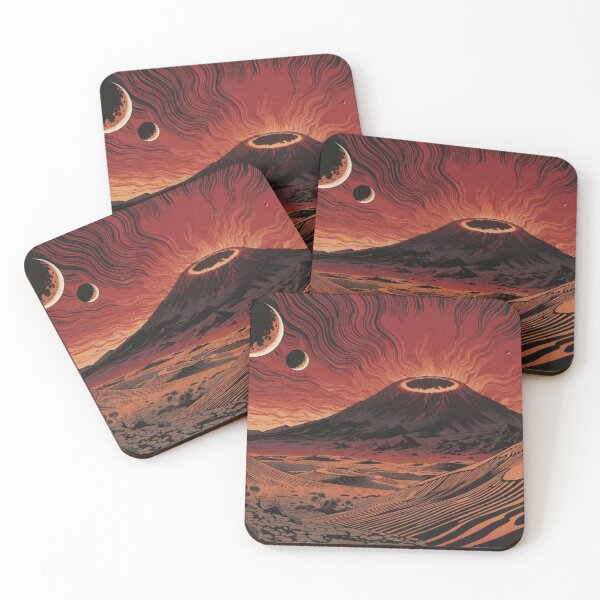 Item preview, Mars volcanic eruption | Dramatic red planet landscape  designed and sold by Joammiyon.