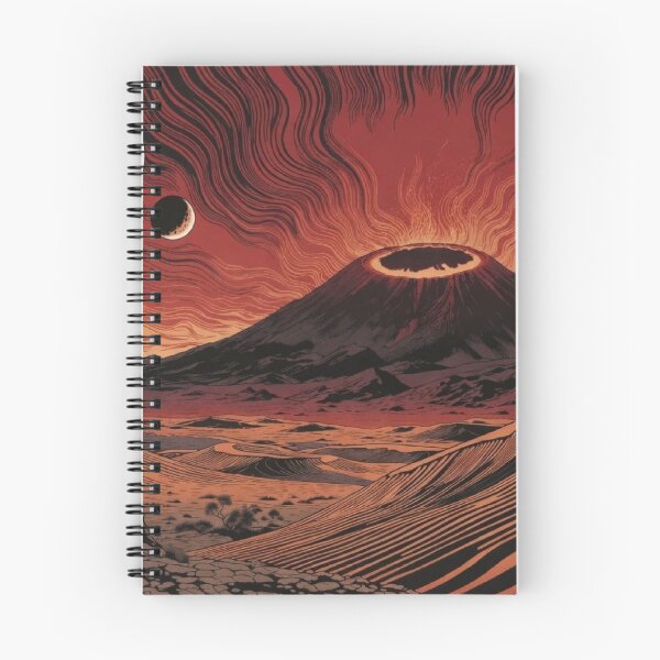 Item preview, Mars volcanic eruption | Dramatic red planet landscape  designed and sold by Joammiyon.