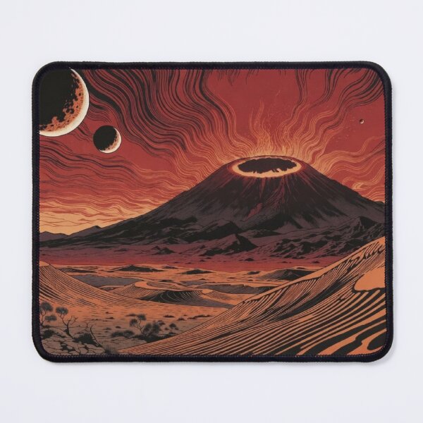 Item preview, Mars volcanic eruption | Dramatic red planet landscape  designed and sold by Joammiyon.