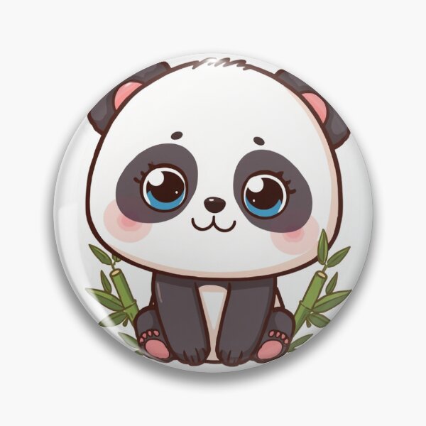 Item preview, Cute Kawaii Panda Sitting on Bamboo designed and sold by redblink store.