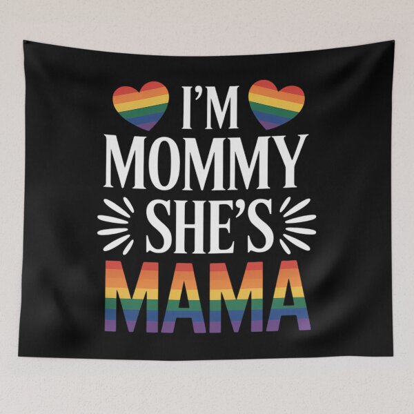 Item preview, I'm Mommy Mama Matching Gay Lesbian Couple LGBT Rainbow designed and sold by SapfireStuArt.
