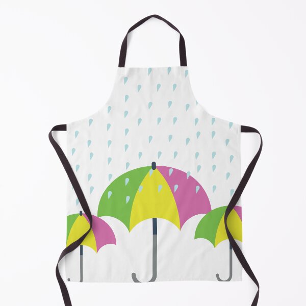 Item preview, Cute Umbrella in the Rain Flat Vector Art designed and sold by AjjimaJKM.