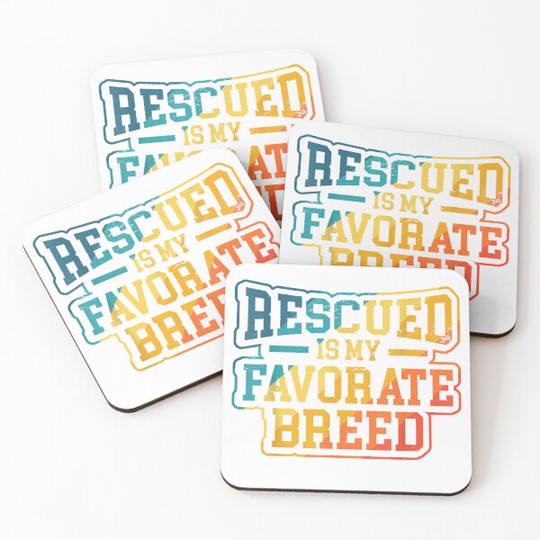 Item preview, Rescued is my favorite breed cute adopted pets T-Shirt designed and sold by Ascendly.