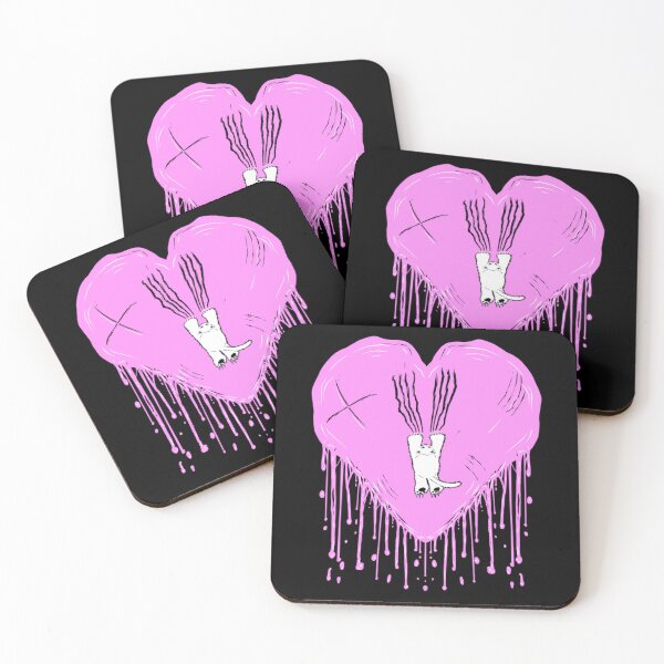 Item preview, Cat Love Dripping Heart Skeleton Art designed and sold by Sleepsyndrome.