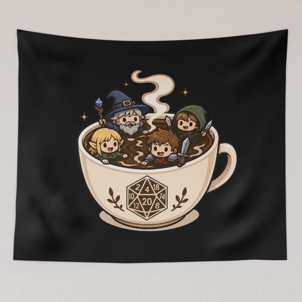 Item preview, Caffeine Dice D20 Coffee Mug designed and sold by ArtMassive.