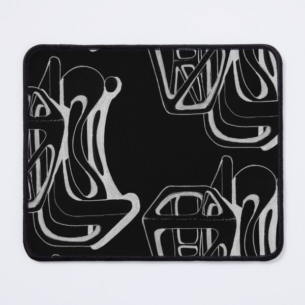 Item preview, Cubist Abstract Figure — Modern Black and White Art designed and sold by SaharArtwork.